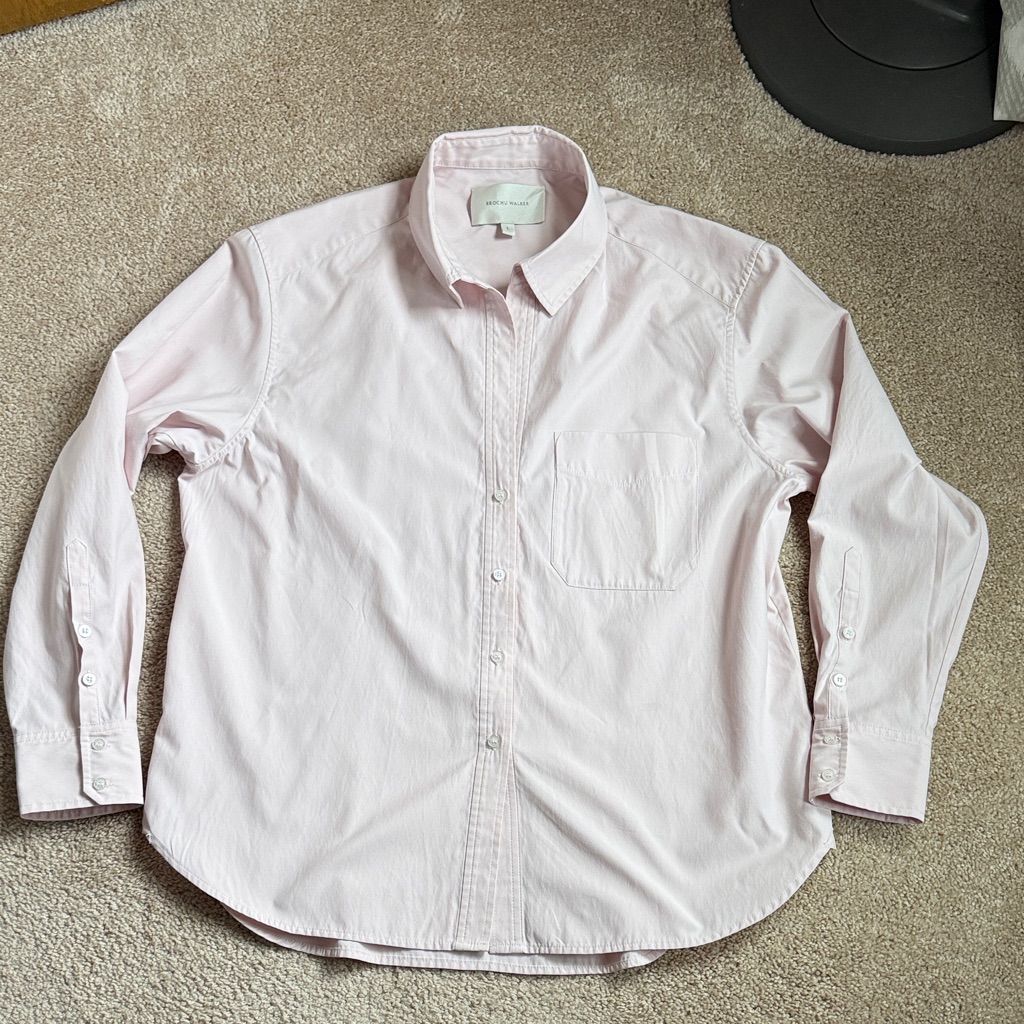 Brochu Walker Ladies Pale Pink The Everyday Shirt Button Down Tailored Shirt